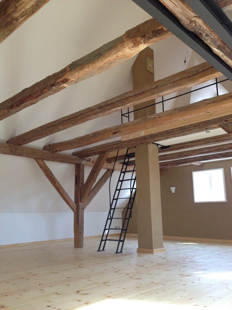Dachboden während der Sanierung