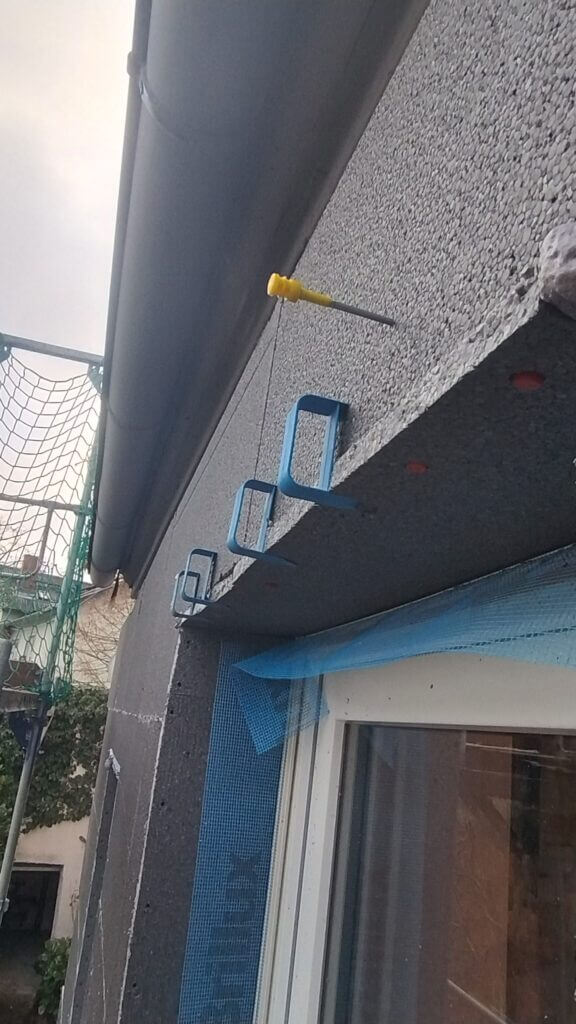Arbeiten am Dachüberstand